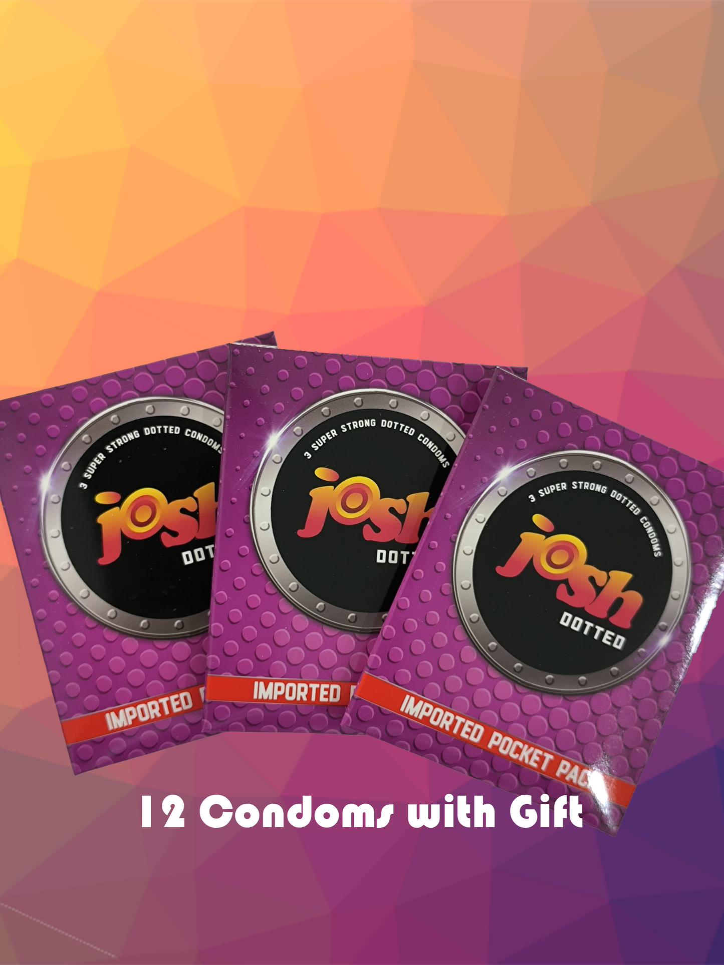 Josh Dotted Condoms (12 Condoms Packing)