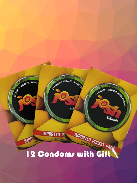 Josh Sindhri Mango Flavored Condoms (12 Condoms Packing)