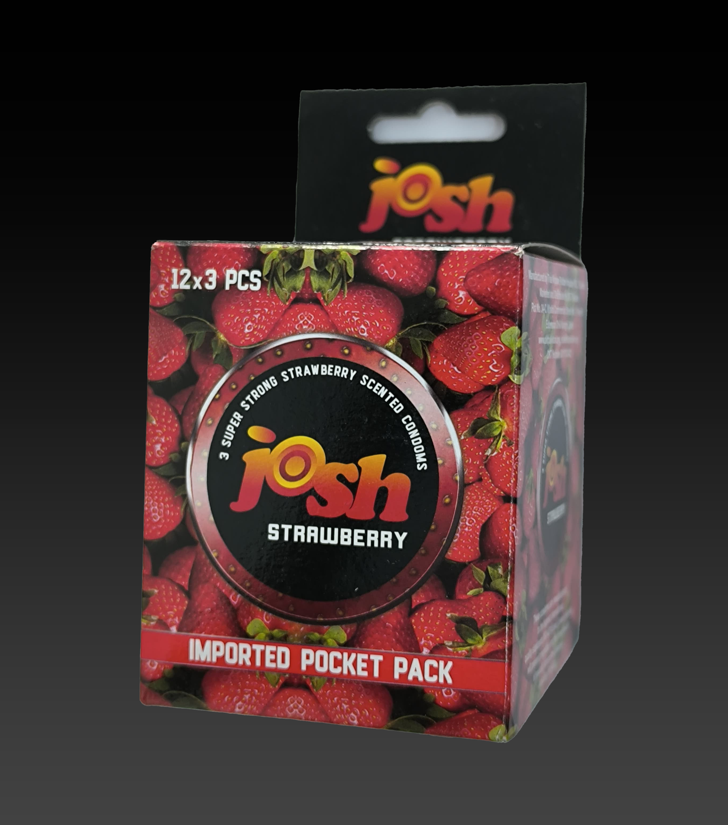 Dispenser Josh Strawberry Condoms (36 Condoms)